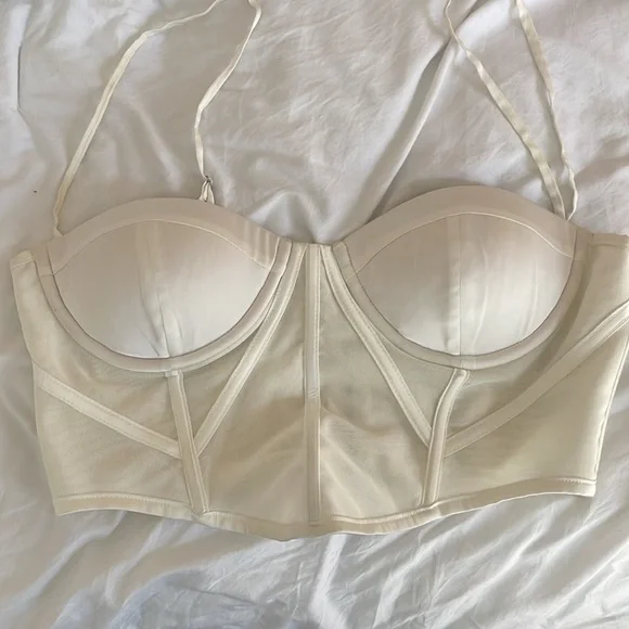 Oh Polly Please Me Underwire Corset Top in White - Picture 4 of 8